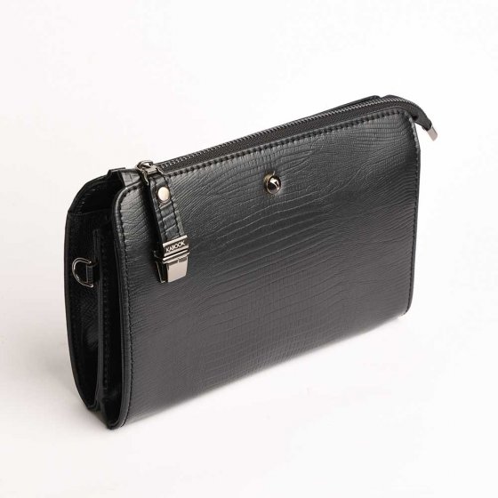 کیف دوشی زنانه طرح دیوا چرم لیزارد مشکی