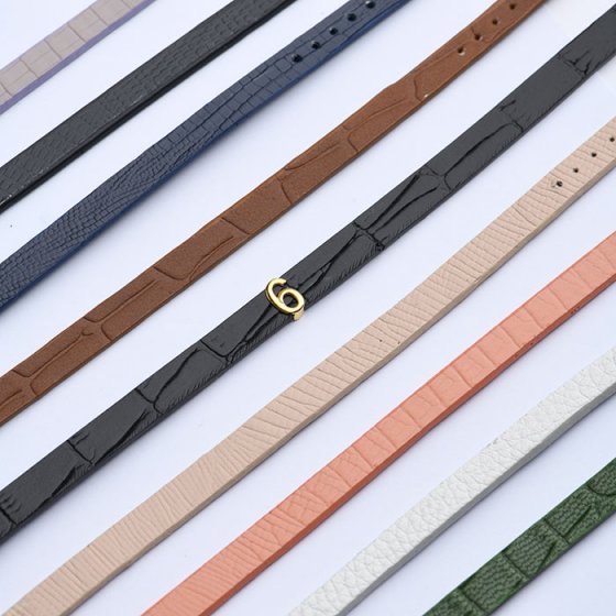 دستبند مردانه طلا چرم عدد 6