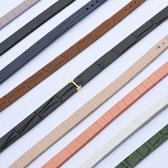 دستبند مردانه طلا چرم حرف I