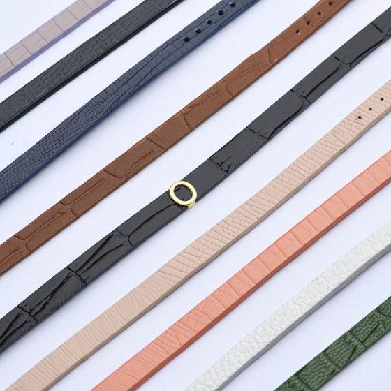 دستبند مردانه طلا چرم حرف O