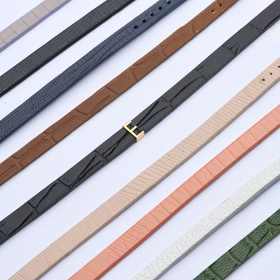 دستبند مردانه طلا چرم حرف E