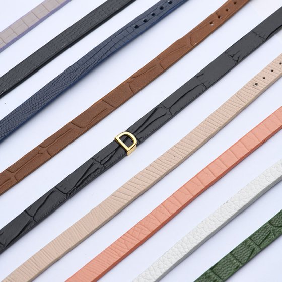 دستبند مردانه طلا چرم حرف D