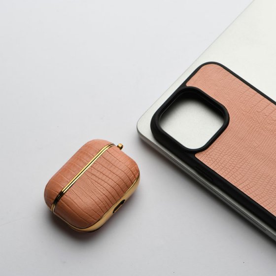 ست قاب و قاب ایرپاد چرم صورتی