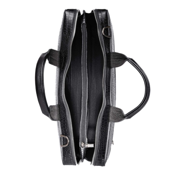 کیف اداری طرح مارسی چرم کروکودیلی مشکی