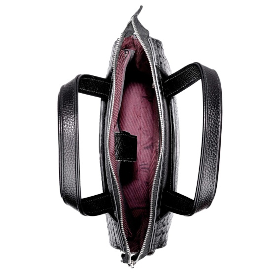 کیف اداری زنانه طرح مینی سپهر چرم فلوتر مشکی