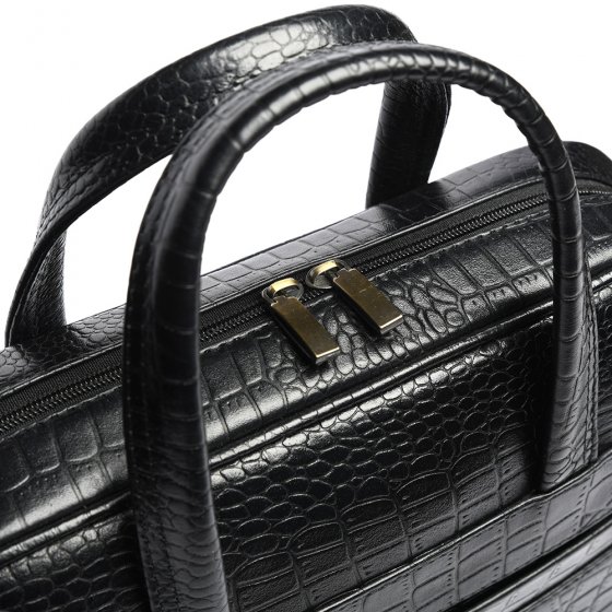کیف دوشی مردانه طرح مینی کابوک چرم کروکودیل مشکی