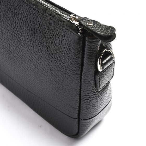 کیف دوشی زنانه چرم طرح آلین چرم فلوتر مشکی