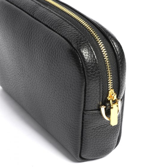 کیف دوشی زنانه طرح مینو چرم فلوتر مشکی