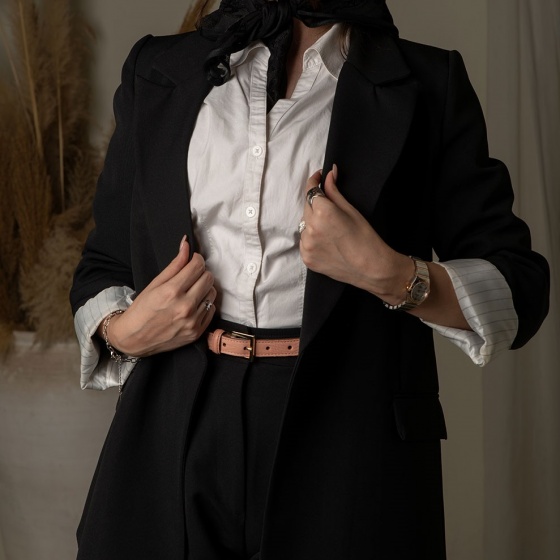 کمربند زنانه چرم صورتی