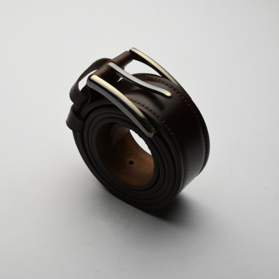 کمربند چرم مردانه فرتیک قهوه ای 4 سانت