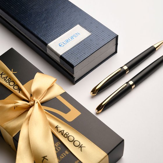 ست خودکار و روان نویس یوروپن با پلاک طلا