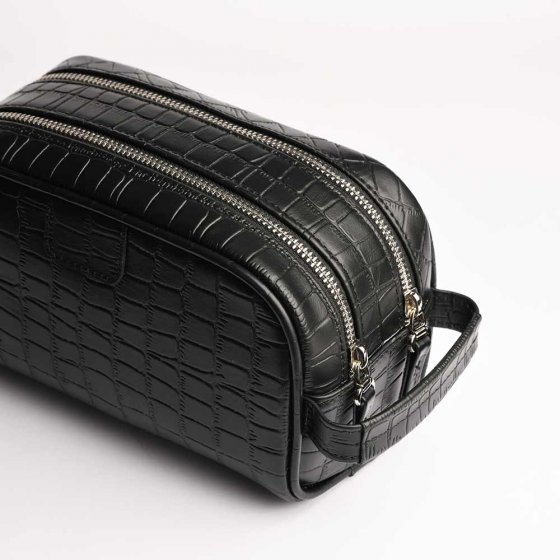 کیف دستی مردانه طرح دیزل کوچک چرم کروکودیل مشکی