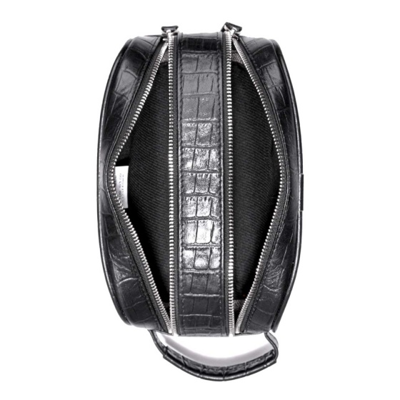 کیف دستی مردانه طرح دیزل کوچک چرم کروکودیل مشکی