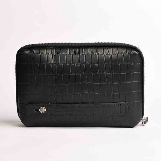 کیف پاسپورتی چرم کروکودیل مشکی