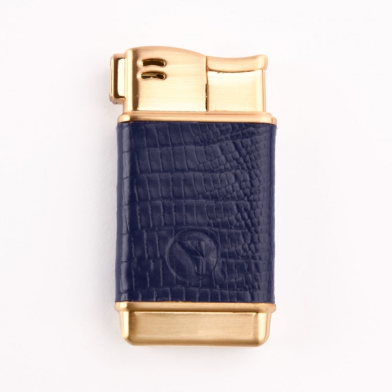 فندک گازی چرم سورمه ای لیزارد