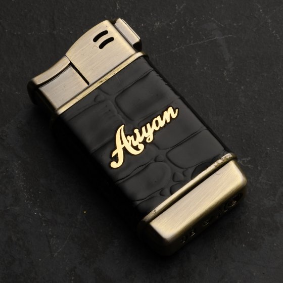 فندک طلا چرم اسم آرین