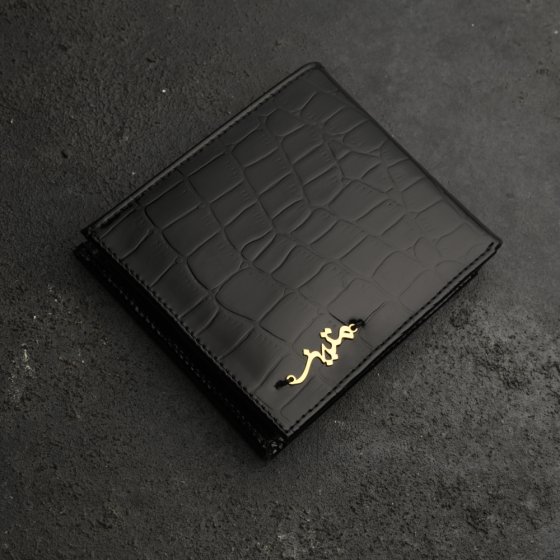 کیف جیبی طلا چرم اسم متین