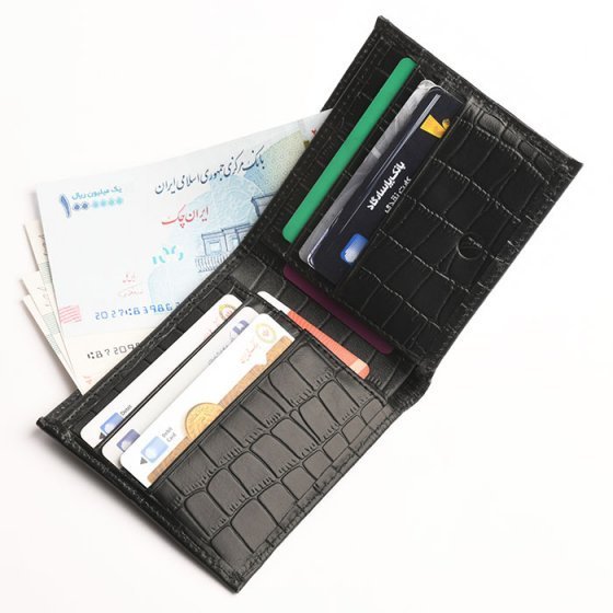 کیف جیبی طلا چرم اسم متین