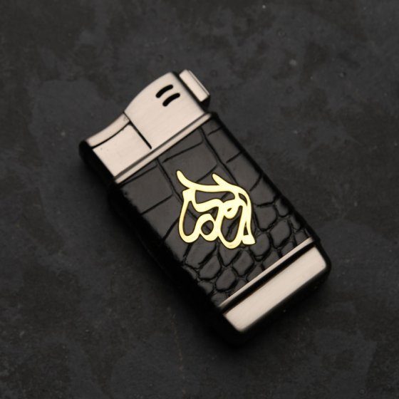 فندک چرم و طلا پلاک ابوذر