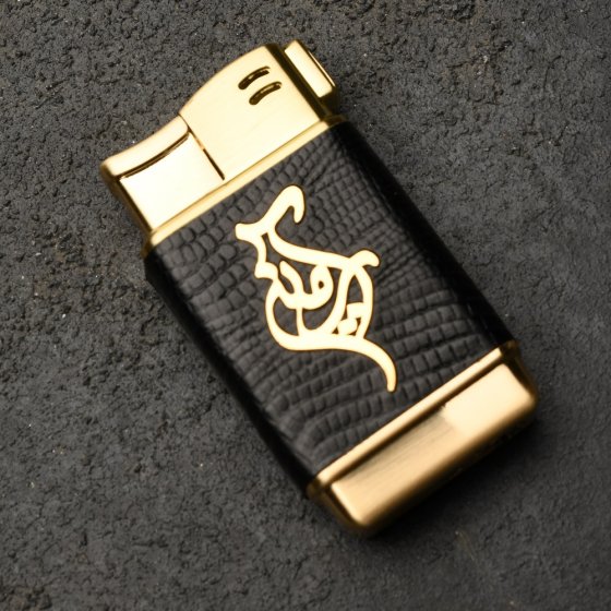 فندک طلا چرم اسم آرمین