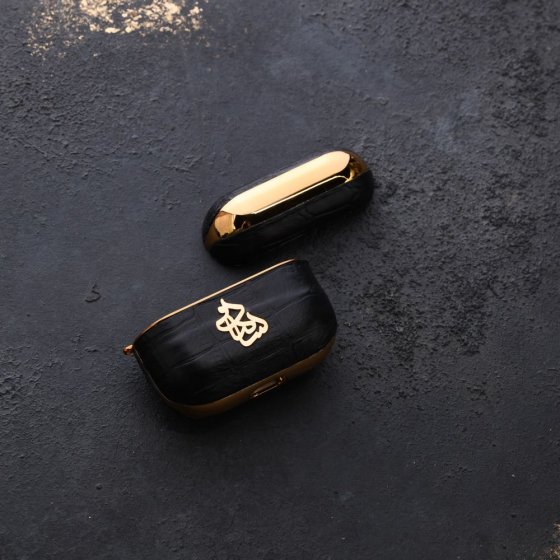 قاب ایرپاد طلا چرم اسم سامان