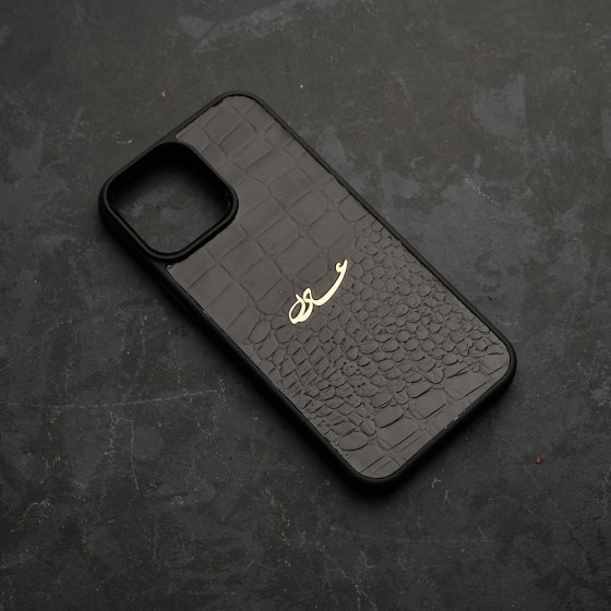 قاب موبایل طلا چرم اسم عادل