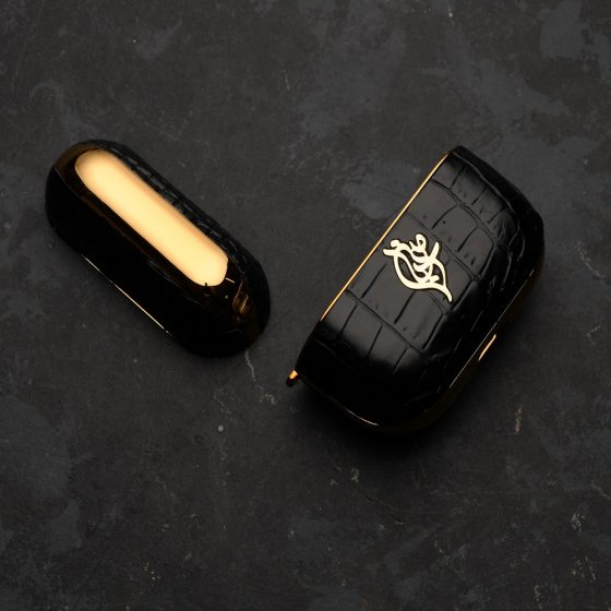 قاب ایرپاد طلا چرم اسم مرجان