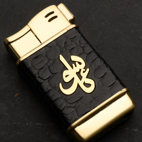 فندک طلا چرم اسم ئاسو