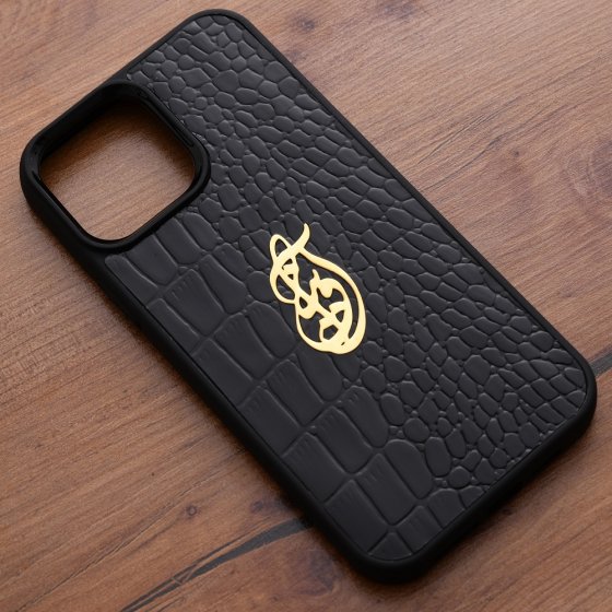 قاب موبایل طلا چرم اسم آوینا