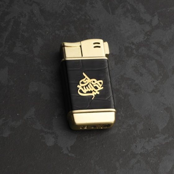 فندک طلا چرم اسم محمد حسین