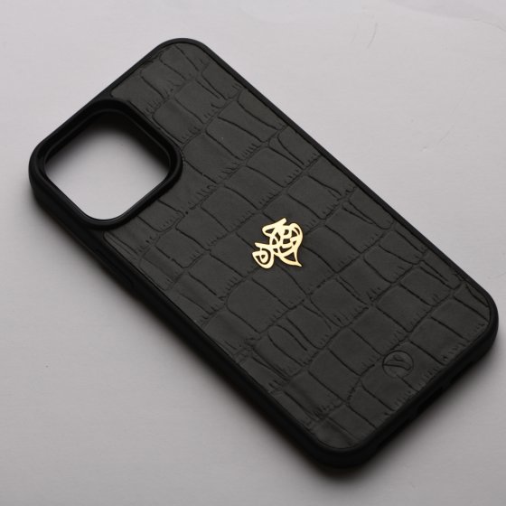 قاب موبایل طلا چرم اسم حمیده