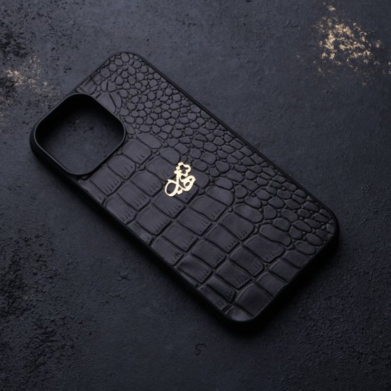 قاب موبایل طلا چرم اسم شهاب