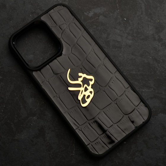 قاب موبایل طلا چرم اسم شهلا