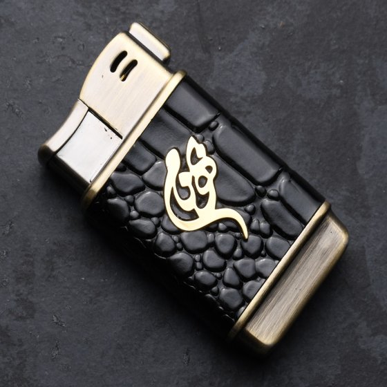 فندک طلا چرم اسم بهنام