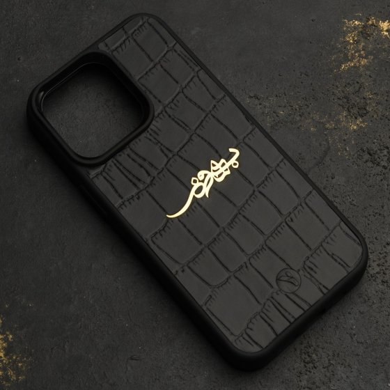 قاب موبایل طلا چرم اسم بهروز