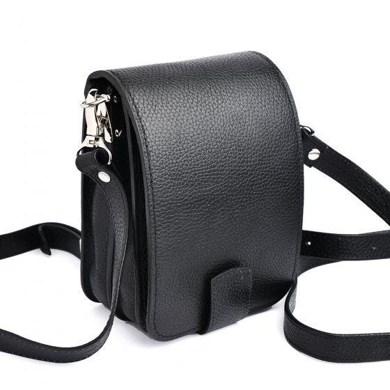 کیف کراس بادی مردانه طرح شاهان چرم مشکی فلوتر