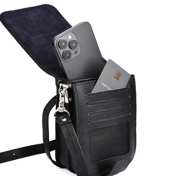 کیف کراس بادی مردانه طرح شاهان چرم مشکی فلوتر