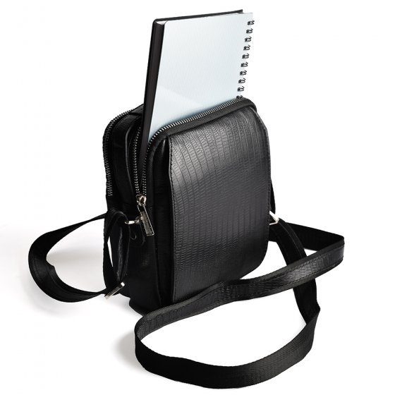 کیف کراس بادی طرح مینی شروین چرم لیزارد مشکی