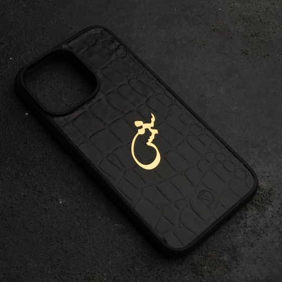 قاب موبایل طلا چرم اسم شمس