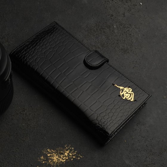 کیف موبایل طلا چرم اسم شراره