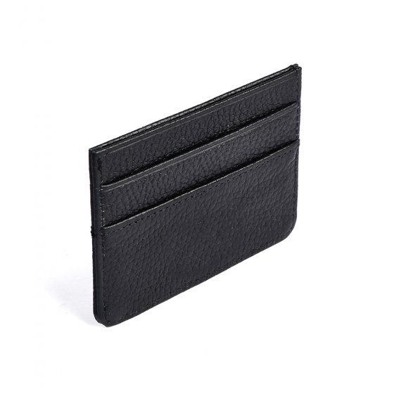 کیف کارت چرم مشکی فلوتر