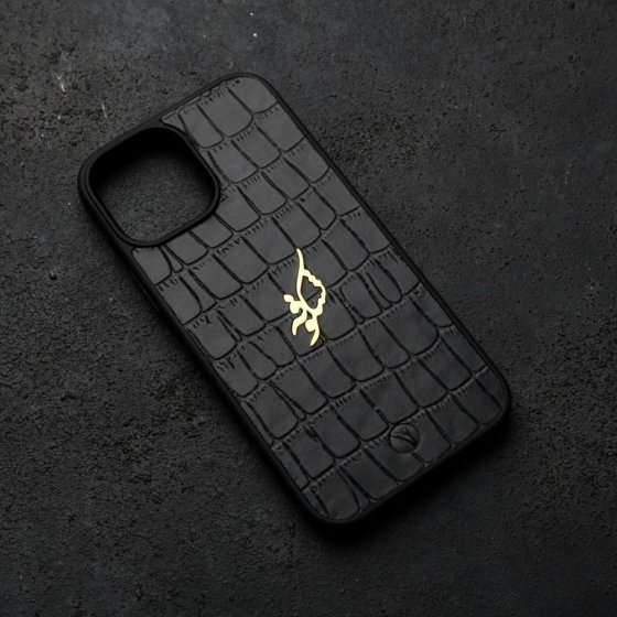 قاب موبایل طلا چرم اسم شکوفه