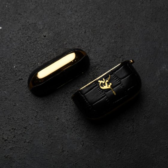 قاب ایرپاد طلا چرم اسم سیمین