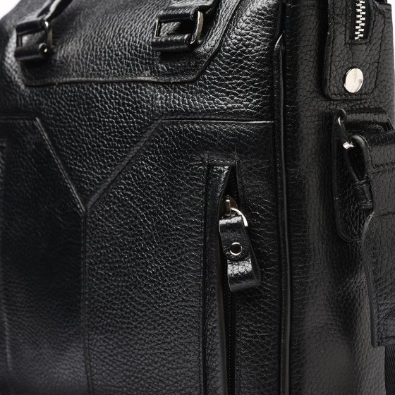 کیف دوشی مردانه طرح اهورا چرم فلوتر مشکی