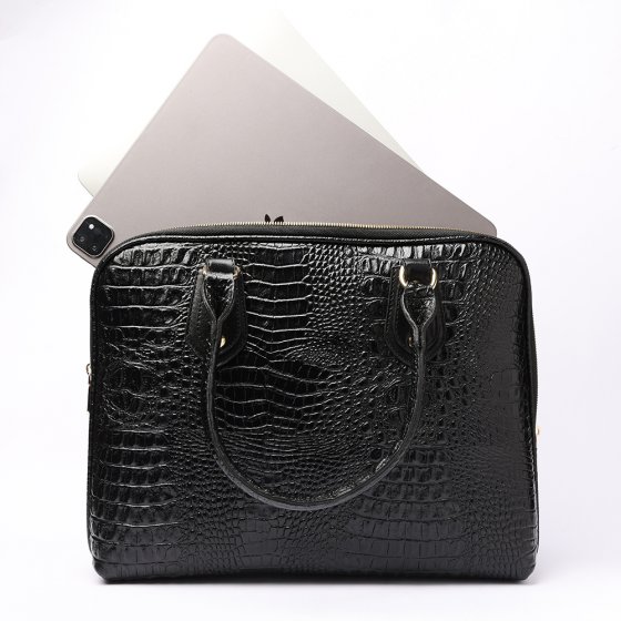کیف زنانه مجلسی طرح نازنین چرم کروکودیل مشکی