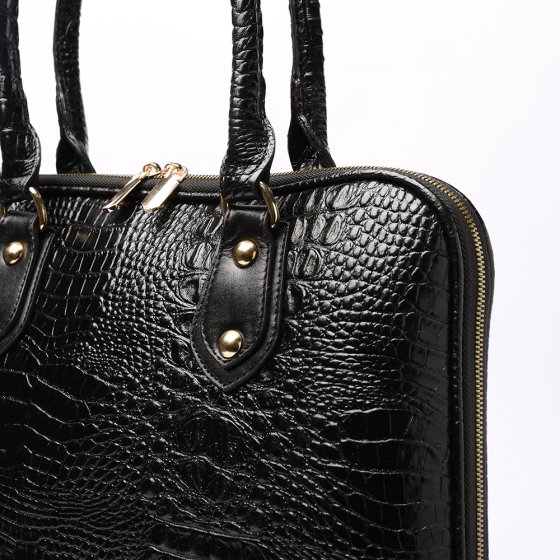 کیف زنانه مجلسی طرح نازنین چرم کروکودیل مشکی