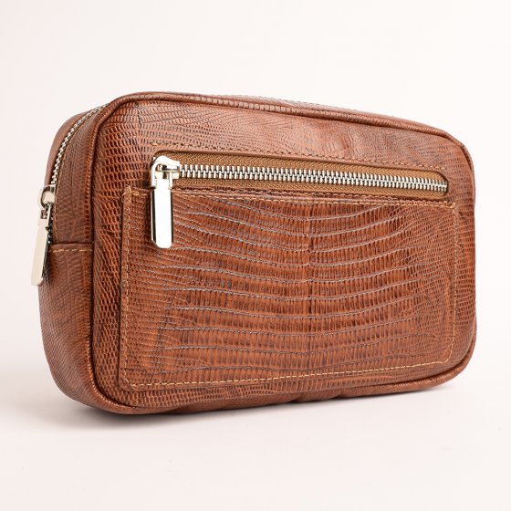 کیف کمری طرح داریوش چرم لیزارد عسلی k