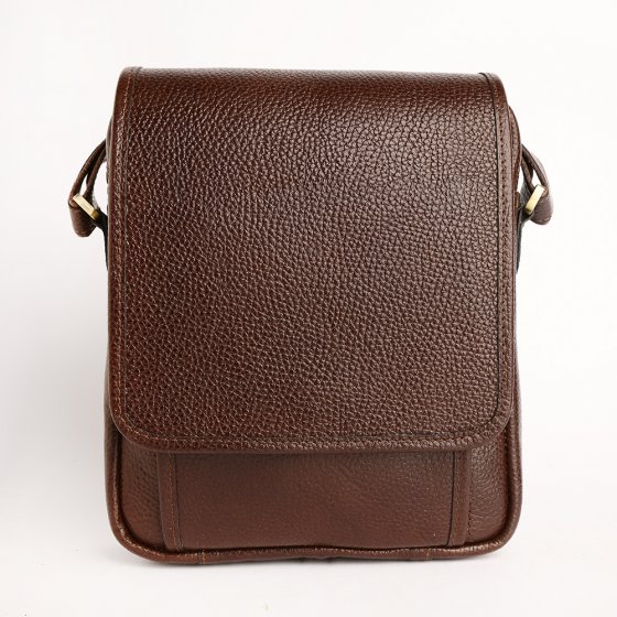 کیف کراس بادی مردانه طرح آرشام چرم فلوتر قهوه ای