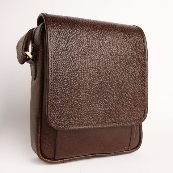 کیف کراس بادی مردانه طرح آرشام چرم فلوتر قهوه ای
