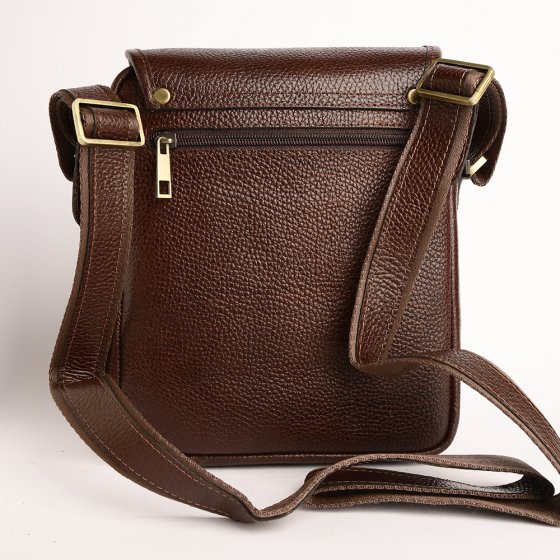 کیف کراس بادی مردانه طرح آرشام چرم فلوتر قهوه ای